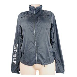 Nike Women's Black Swoosh Slim Long Sleeve Outdoor Windbreaker Jacket Size S